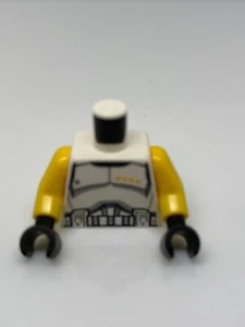 Lego Torso Star Wars Clone Trooper Commander Black Belt &  Four Yellow Stars A46 - Picture 1 of 1