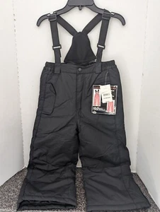 Kids Snow Bibs Overalls Convertible Ski Pants Arizona Black Boy Girls Sz 5 / 6  - Picture 1 of 3