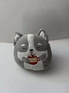 Original Squishmallows 7.5" Casmir The Husky With Hot Cocoa Free Shipping - Picture 1 of 6