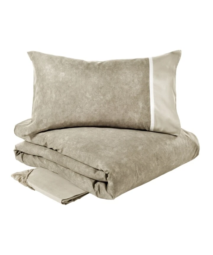 Copripiumino matrimoniale Fazzini Galuchat sasso 73 - Tessuto percalle di cotone