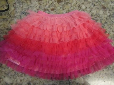 Childrens Place Red/Pink Ruffled Tutu SIze 4 XS  - Image 1 of 3