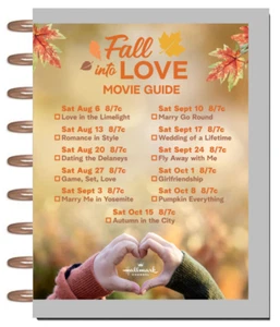 Hallmark Fall into Love Movie List 2022 Dashboard for use with HAPPY Planner - Picture 1 of 3