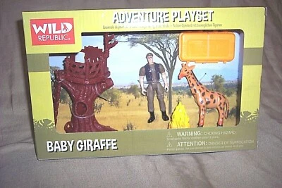 Wild Republic Adventure Playset Baby Giraffe Africa Safari Ranger Tree House  - Image 1 of 4