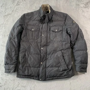 Hugo Boss Jacket Mens Large Grey Puffer Duck Down Feather Ogaile W Quilted Field - Picture 1 of 21