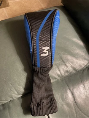 Cubierta de cabeza de madera Top Flite 3 azul negro Foto 1 de 4