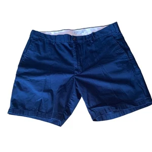 Club Monaco Men’s Navy Blue Flat Front Casual Cotton Chino Shorts Size 34 - Picture 1 of 7