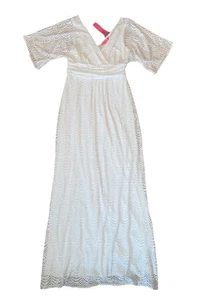 Nuevo con etiquetas Maxi Vestido Lilly Pulitzer Resort Blanco Encaje Forrado Talla M Boda Playa $258 - Imagen 1 de 12