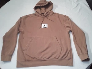 Air Jordan Men Size Large brown Flight Fleece Pullover Hoodie DR3087 - Picture 1 of 12