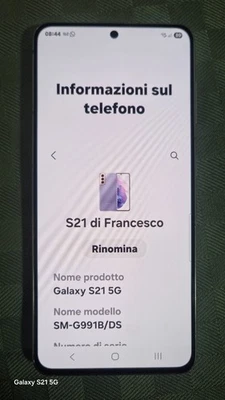 Samsung Galaxy S21 5G SM-G991B/DS - 256GB - Phantom Violet (Sbloccato) - Immagine 1 di 4