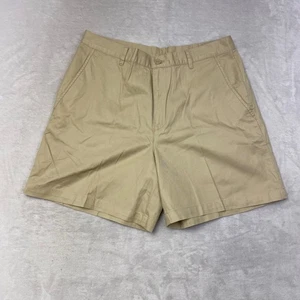 Lauren Ralph Lauren High Waisted Khaki Cotton Pleated Shorts Size 12 Y2K - Picture 1 of 7