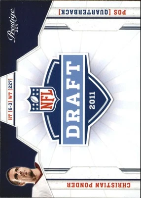 2011 Prestige NFL Draft #6 Christian Ponder - FB - Image 1 of 2