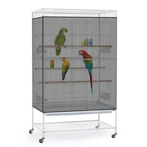 Bird Cage Seed Catcher, 90-118'’ Universal Birdcage Net Nylon 31.8'' H Adjust... - Picture 1 of 7