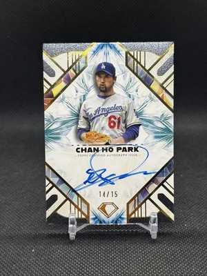 Topps Diamond Icons Chan Ho Park 2025 azul automático/15 Dodgers Foto 1 de 2