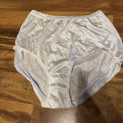 Just My Size Nylon Brief Panties w/tag 100% nylon size 10 White - Image 1 of 4