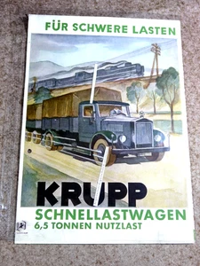Prospekt Brochur Krupp Essen Truck LKW Nutzfahrzeug Werbe Image - Bild 1 von 4