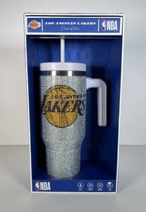 NBA Bling Hydrapeak LE LA LAKERS Logo 40oz Stainless Steel Tumbler Rhinestones - Picture 1 of 4