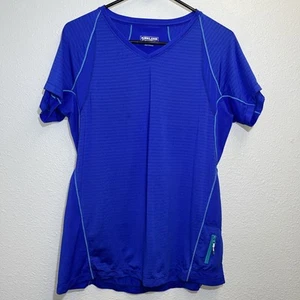 🔥Kirkland Signature T-Shirt Damen mittelblau gestreift Kurzarm Stretch - Bild 1 von 5