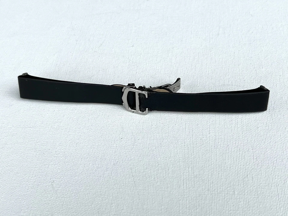 CARTIER ROADSTER BLACK SATIN STRAP / BAND WITH CARTIER ROADSTER 16mm CLASP - Image 1 of 4