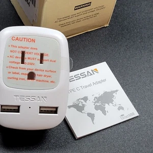Tessan TS-AP2U-EU Travel Adapter Plug Type C - Picture 1 of 5