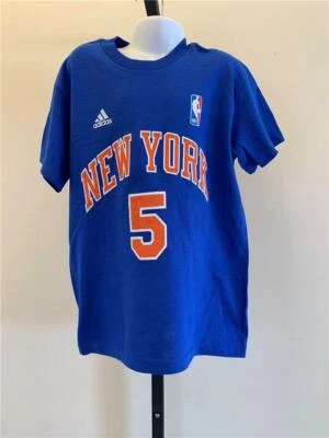 New New York Knicks #5 Jason Kidd Youth Size M Blue Adidas Shirt - Image 1 of 2