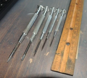 5 NIWA Slotted or Flat Tip precision screwdrivers No. 6,5, 4, 3 & 2 JAPAN - Picture 1 of 11