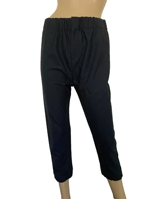 MARNI Navy Blue Pure Wool Lightweight Cropped Tapered Trousers UK 6 IT 38 US 2 - Image 1 of 4