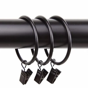 New 10 Curtain Rings w/ Clips 2" ID (5 colors) - Picture 1 of 6