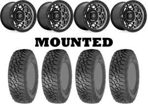 Kit 4 ITP Tenacity XNR Tires 33x9.5-15 on Fuel Unit Gray Wheels FXT - Picture 1 of 5