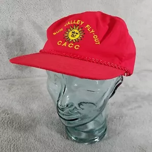 Cappello sportivo vintage Sun Valley Fly Out CACC rosso regolabile berretto da baseball - Foto 1 di 7