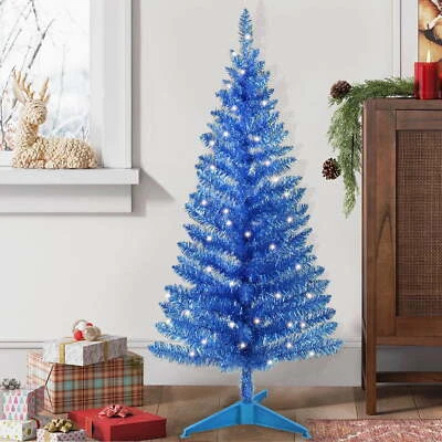 4ft Artificial Lighted Christmas Tree Small Fake Mini Xmas Tree For Party Décor - Image 1 of 4