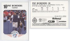 1989 Toronto Blue Jays Fire Safety Pat Borders #10