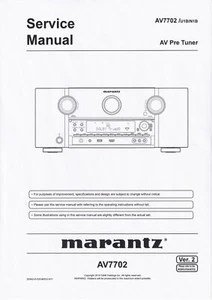 Service Manual-Anleitung für Marantz AV 7702  - Picture 1 of 1