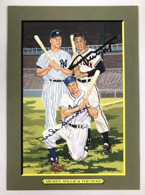 WILLIE MAYS / DUKE SNIDER DUAL-SIGNED PEREZ-STEELE POSTCARD 263/5000 BECKETT LOA - Image 1 of 3