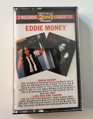 Eddie Money - Life For the Taking & Self Titled - 2 on 1 - Cassette Tape TESTED - Image 1 of 4