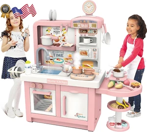 Pretend Play Kitchen Toy Set for Kids Interactive Playset with Lights and Sounds - Picture 1 of 12