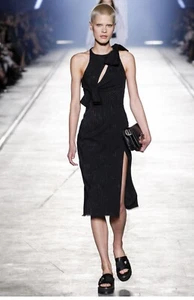 WOOL MAXI DRESS Versace UK Seize 12-14 - Picture 1 of 15