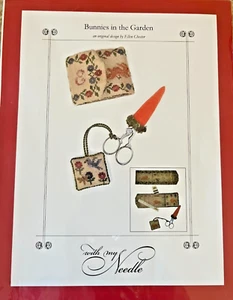 Hasen im Garten Ellen Chester Design Tabelle Nadelpuppe Scherenanhänger Neu - Bild 1 von 3