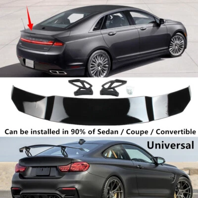 Universal Painted Fit For Lincoln MKZ 13-20 Rear Trunk Spoiler Lip Wing Black - Image 1 of 4