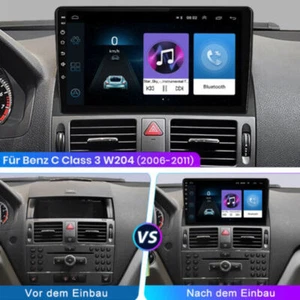Android 13 Carplay Autoradio GPS Für Mercedes Benz C Klasse W204 2006-2011 - Bild 1 von 15