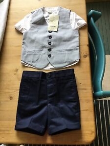 baby boy clothes 12-18 months-wedding outfit-shorts,shirt,waistcoat