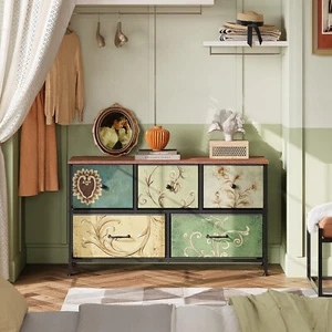 Vintage mit 5 Schubladen Sideboard Anrichte Buffet Schrank Kommoden Wohnzimmer - Bild 1 von 7