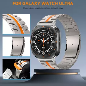 Stainless Steel Band Watch Chain for Samsung Galaxy Watch Ultra 47mm Metal Strap - Picture 1 of 15