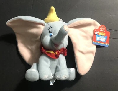 NUEVO CON ETIQUETAS Applause Disney Peluche Bebé Dumbo Elefante Años 90 Peluche Juguete De Colección Foto 1 de 4