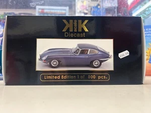 KK SCALE 1/18 DIECAST 1961 JAGUAR E-TYPE SERIES 1 (RHD) COUPE DARK METALLIC GREY - Picture 1 of 2