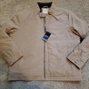 Chaqueta de golf para hombre Haggar resistente al agua de microfibra con cuello simulado XXL bronceado beige - Imagen 1 de 11
