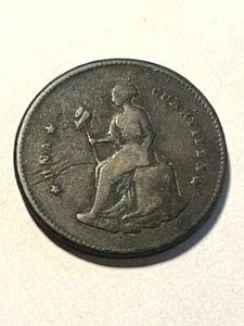 1858 Mexico/Jalisco 1/4 Real/F+/Rare #12858 - Picture 1 of 2