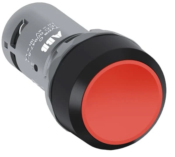 NEW BULK LOT ABB CP1-10R-01 Pushbutton Switch, 22mm, Non-Illuminated, Flush, Red - Image 1 of 1