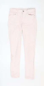 Pantalones de mezclilla ajustados para mujer Mango, talla 6, rosa, algodón, con cremallera regular - Imagen 1 de 12