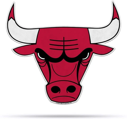Chicago Bulls Pennant Shape Cut Primary Logo 18" x 16" Cover