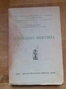 LETTERATURA SOVIETTISTA ETTORE LO GATTO PICCOLA BIBLIOTECA SLAVA VOL.II - Imagen 1 de 6